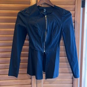 Black blazer with zip slit detail